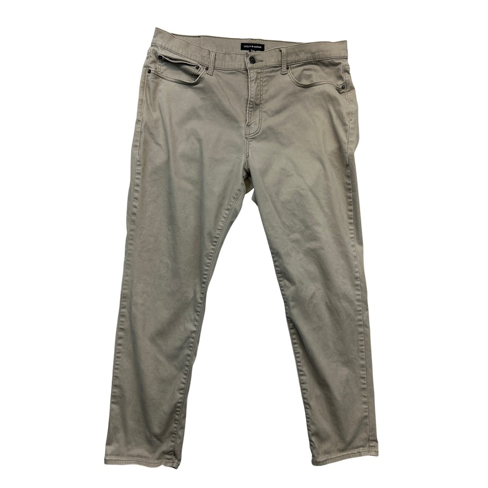 Lucky‎ Brand Pants Mens 38x30 Khaki 121 Slim Straight Stretch Chino Casual